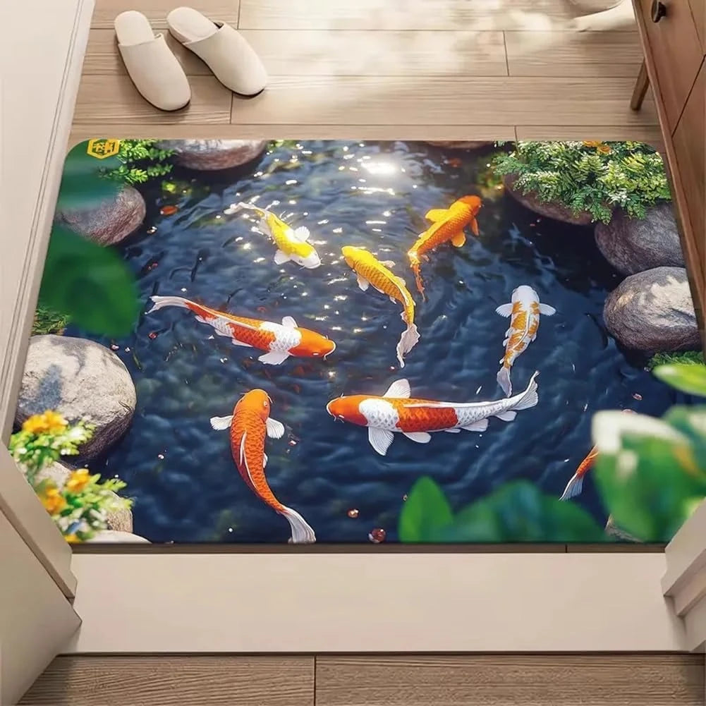 3D Cat Optical Illusion Non-Slip Doormat