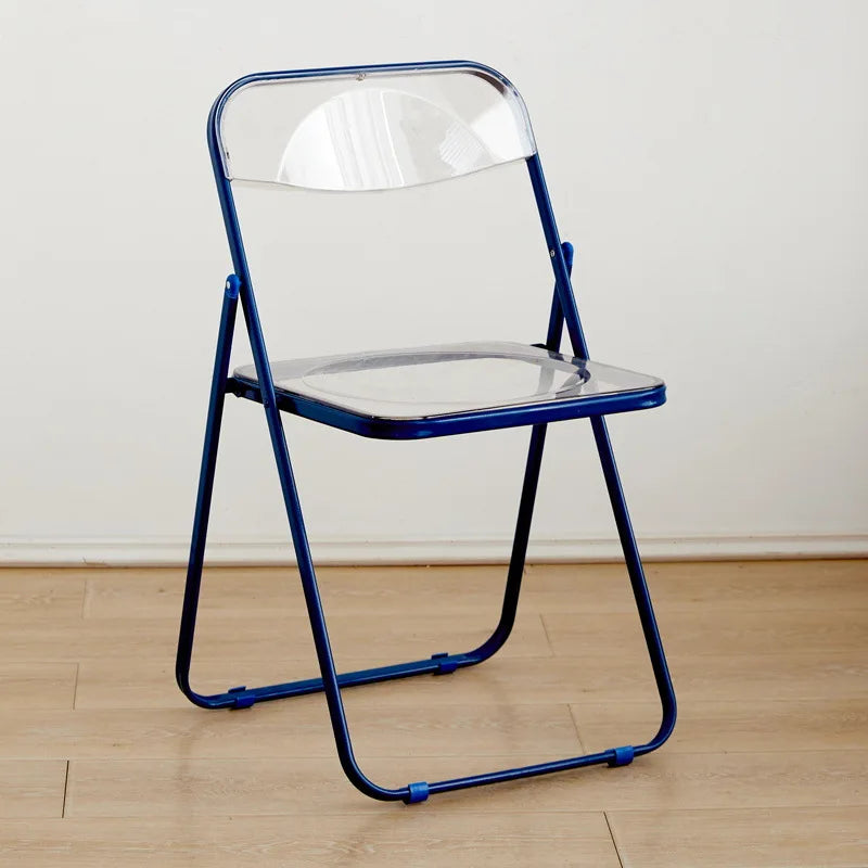 Foldable Transparent Acrylic Crystal Dining Chair Living Room Furniture
