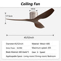 45-Inch 52-Inch Vintage Industrial Retro LED Ceiling Fan Light with Remote Control – photo 18