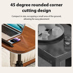 Height Adjustable Waterproof C Shape Flip Over Panel Side Coffee Table Living Room