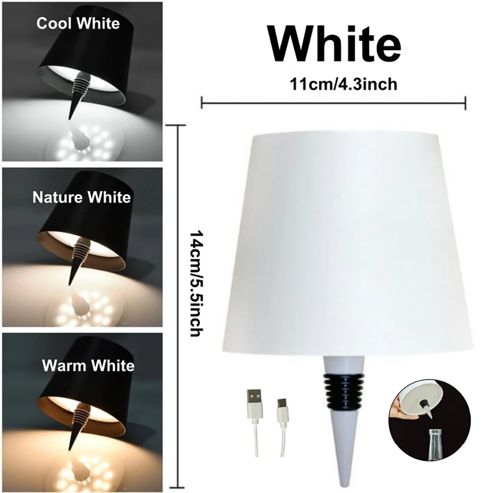 USB Rechargeable Bottle Table Lamp