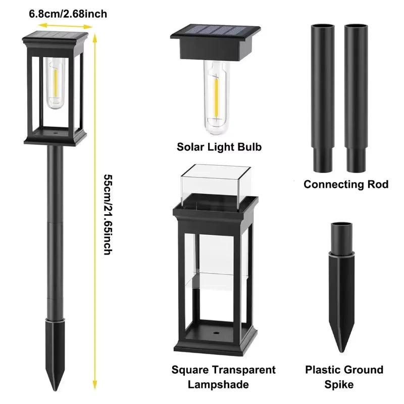 Solar Waterproof LED Pathway Lights Outdoor Yard Garden Walkway Driveway – photo 6