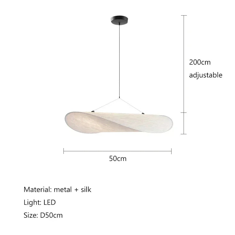 Nordic Silk Shade LED Pendant Light with Remote Control Dimming – photo 21
