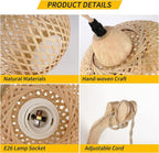 Handwoven Bamboo and Rattan E27 Wall Sconce