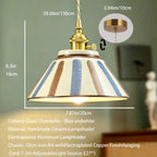 Chinese Retro Glazed Ceramic Blue and White Pendant Light Nostalgic Tea Room – photo 8