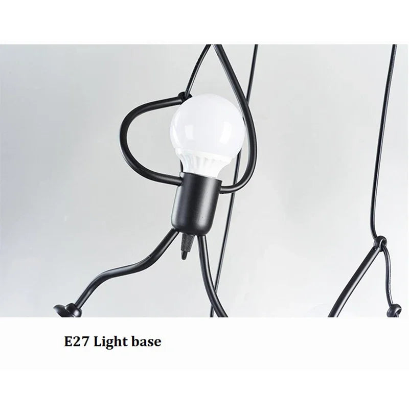 Vintage Iron Little Man LED E27 Pendant Light for Children Bedroom – photo 6