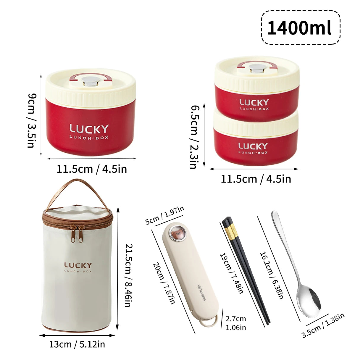 Stackable Stainless Steel Thermal Lunch Box