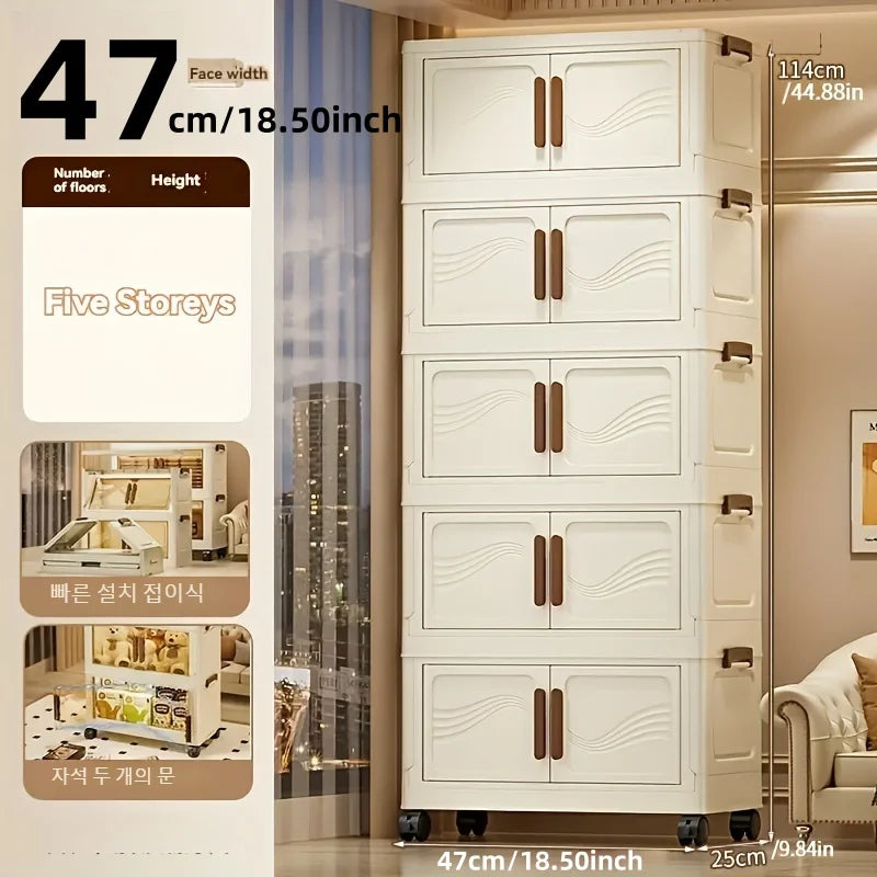 Foldable Stackable Clear-Door Storage Box