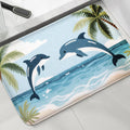 Coastal Absorbent Machine-Washable Bathroom Mat