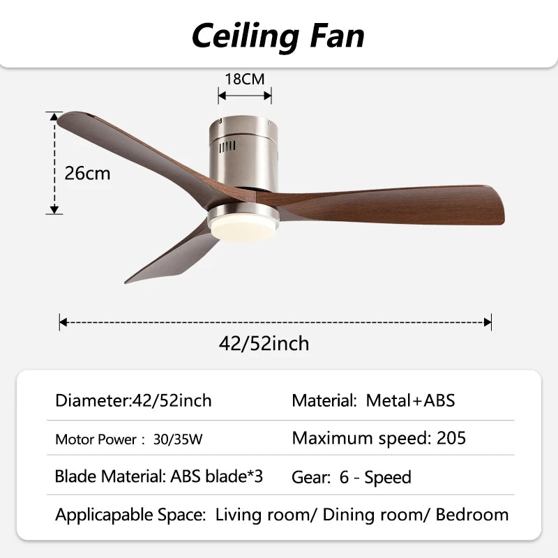 52-Inch Ultra Thin DC Motor LED Ceiling Fan Light with Remote Control Bedroom – photo 24