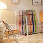 Foldable Transparent Acrylic Crystal Dining Chair Living Room Furniture