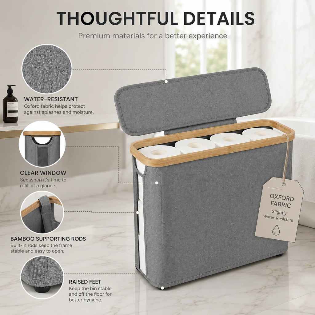 Free-Standing Toilet Paper Storage Basket
