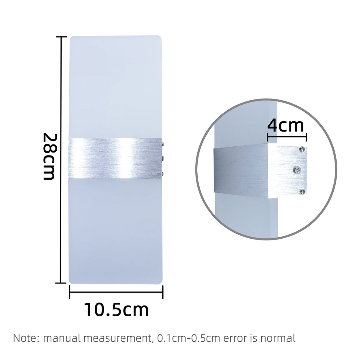 Modern Minimalist Aluminum Acrylic 12W LED Hardwire Wall Light – photo 6