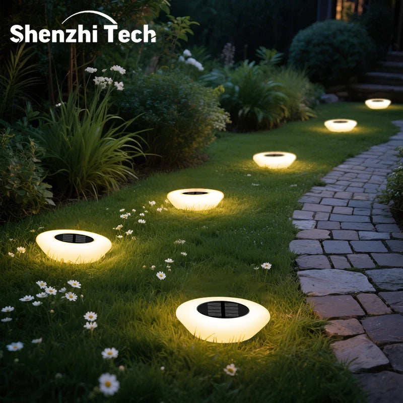 Solar Waterproof IP65 LED Buried Ground Lights Outdoor Garden Pathway Lawn