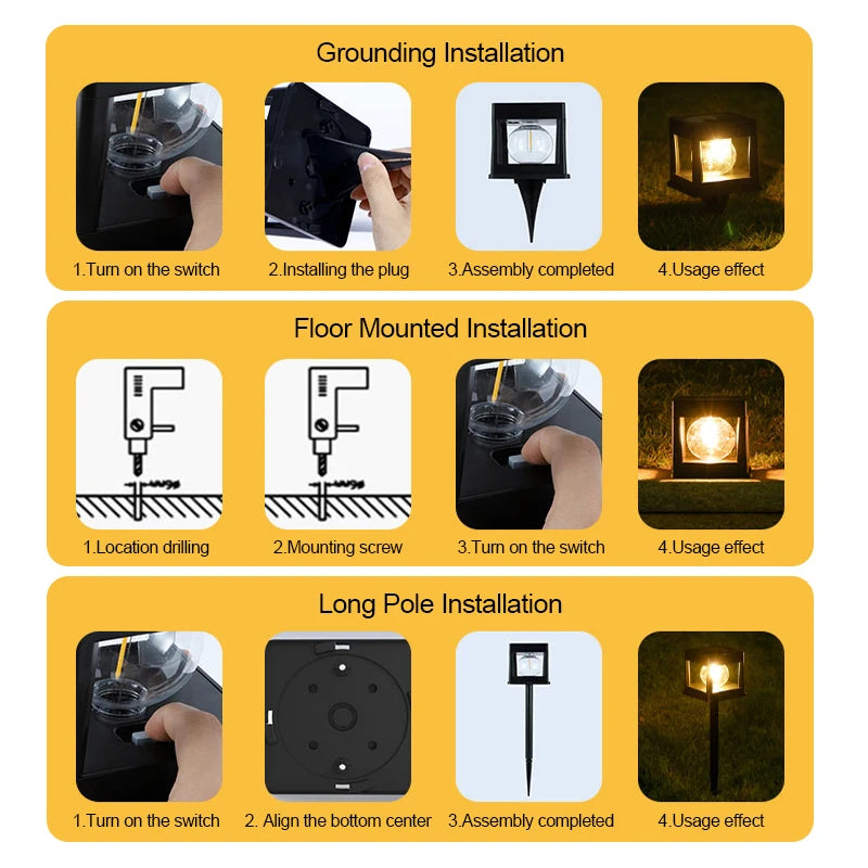 Solar Waterproof IP65 LED Buried Column Light Garden Courtyard Park – photo 5