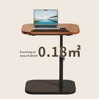Height Adjustable Waterproof C Shape Flip Over Panel Side Coffee Table Living Room