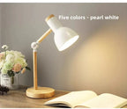Adjustable Nordic Wooden LED Desk Lamp