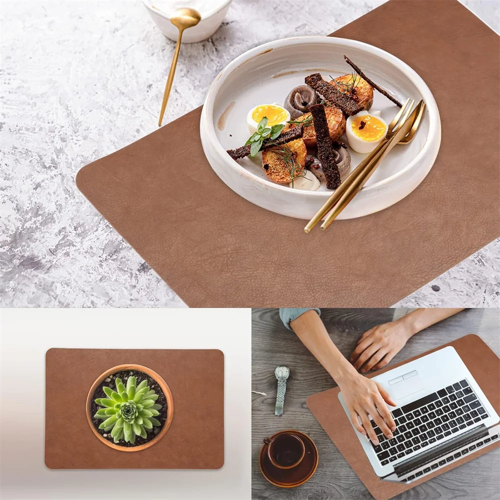 Reversible Waterproof Faux Leather Placemats