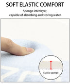 Coastal Absorbent Machine-Washable Bathroom Mat