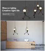Vintage Iron Little Man LED E27 Pendant Light for Children Bedroom – photo 8