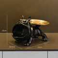 Resin Bulldog Statue with Storage Tray