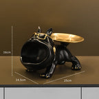Resin Bulldog Statue with Storage Tray