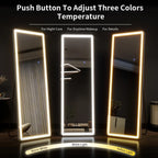 Dimmable LED Full Length Floor Standing Full Body Mirror Stand – photo 5