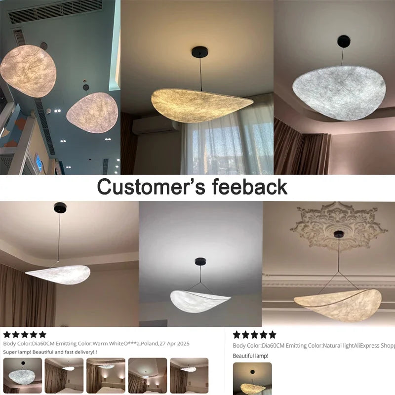 Nordic Silk Shade LED Pendant Light with Remote Control Dimming – photo 3
