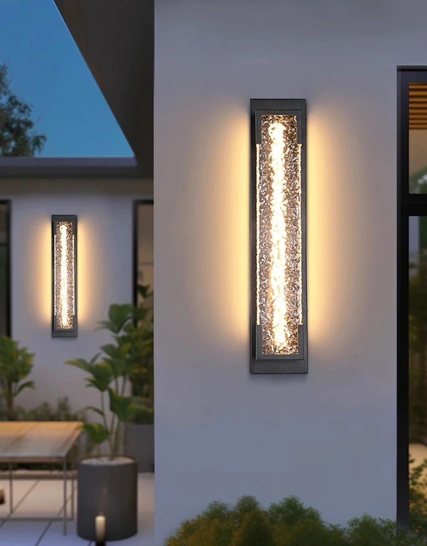 Waterproof Modern Stainless Steel Long Strip Outdoor Porch Wall Light – photo 5