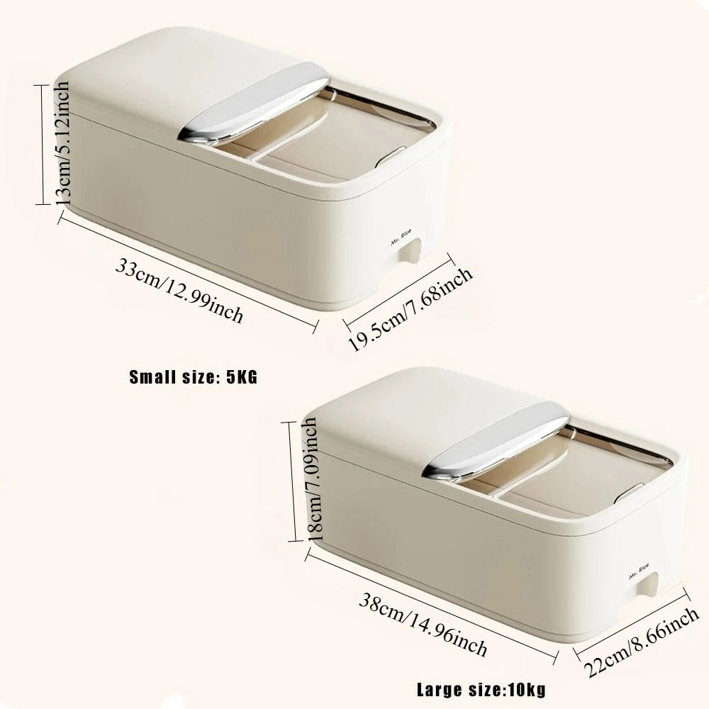 Rice and Grain Storage Container with Lid