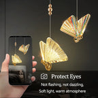 Nordic Butterfly LED Pendant Light Tricolor Golden Silver Hanging Lamp – photo 3