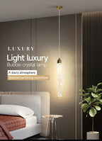 Luxury Crystal Pendant Light with Gold Fixtures 35CM Modern Hanging Lamp – photo 7