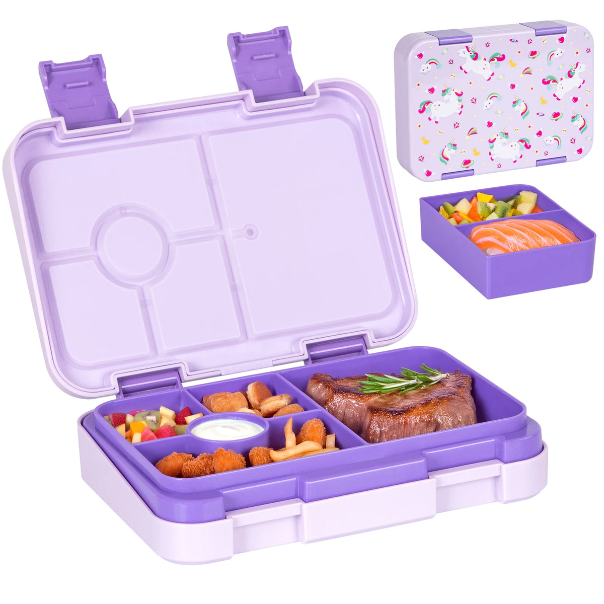 Kids Leak-Proof Microwave-Safe Bento Lunch Box