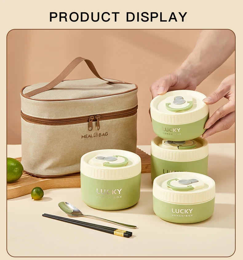 Stackable Stainless Steel Thermal Lunch Box