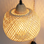 Handwoven Bamboo and Rattan E27 Wall Sconce