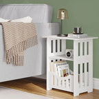 Modern Morocco Wood 1 Drawer Storage Nightstand Side Table Bedroom