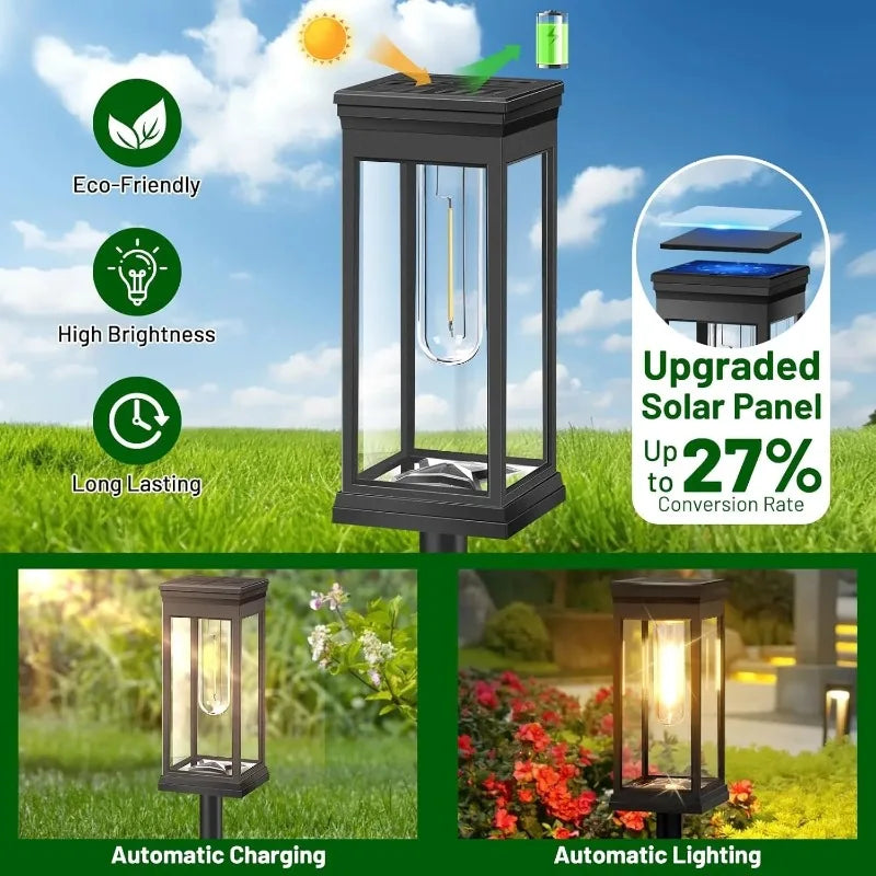 Solar Waterproof LED Pathway Lights Outdoor Yard Garden Walkway Driveway – photo 2