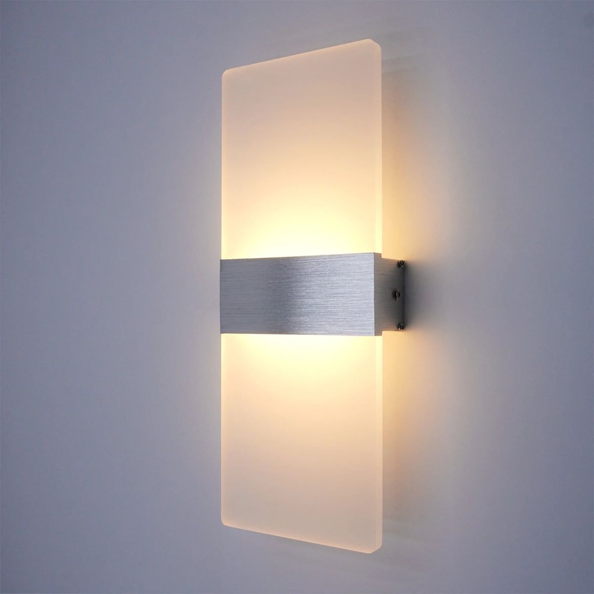 Modern Minimalist Aluminum Acrylic 12W LED Hardwire Wall Light – photo 12