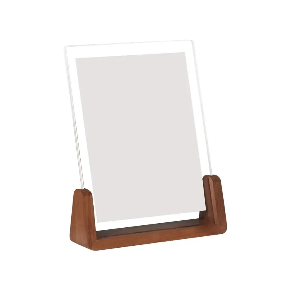 U-Shaped Acrylic and Wood Desktop Photo Frame