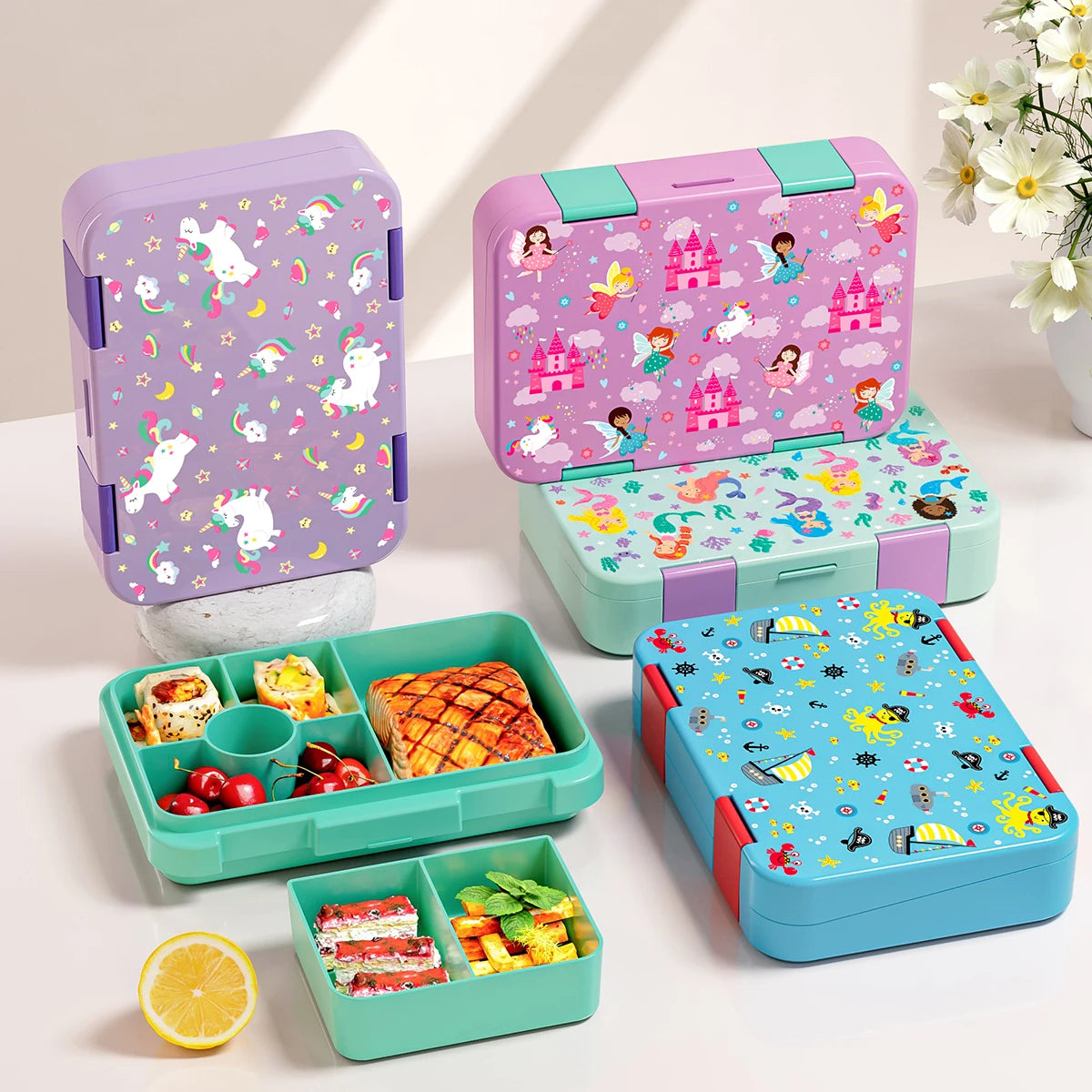 Kids Leak-Proof Microwave-Safe Bento Lunch Box