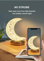 Crystal Moon Touch-Dimming USB Bedside Lamp