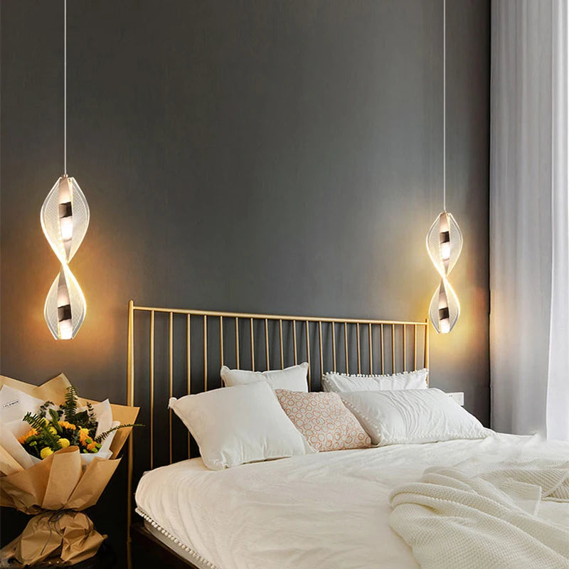 Nordic Acrylic Adjustable Color Temperature LED Pendant Light Bedroom Study – photo 2