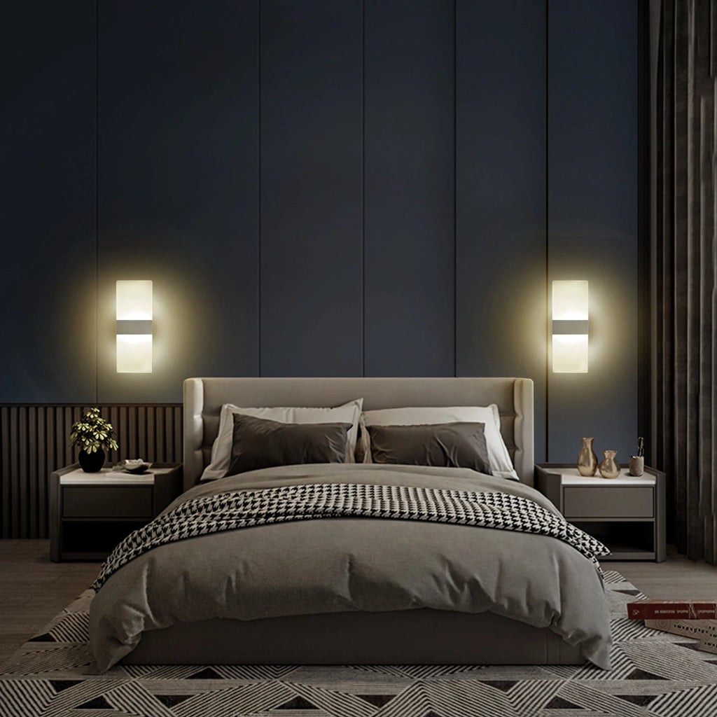 Modern Minimalist Aluminum Acrylic 12W LED Hardwire Wall Light – photo 3