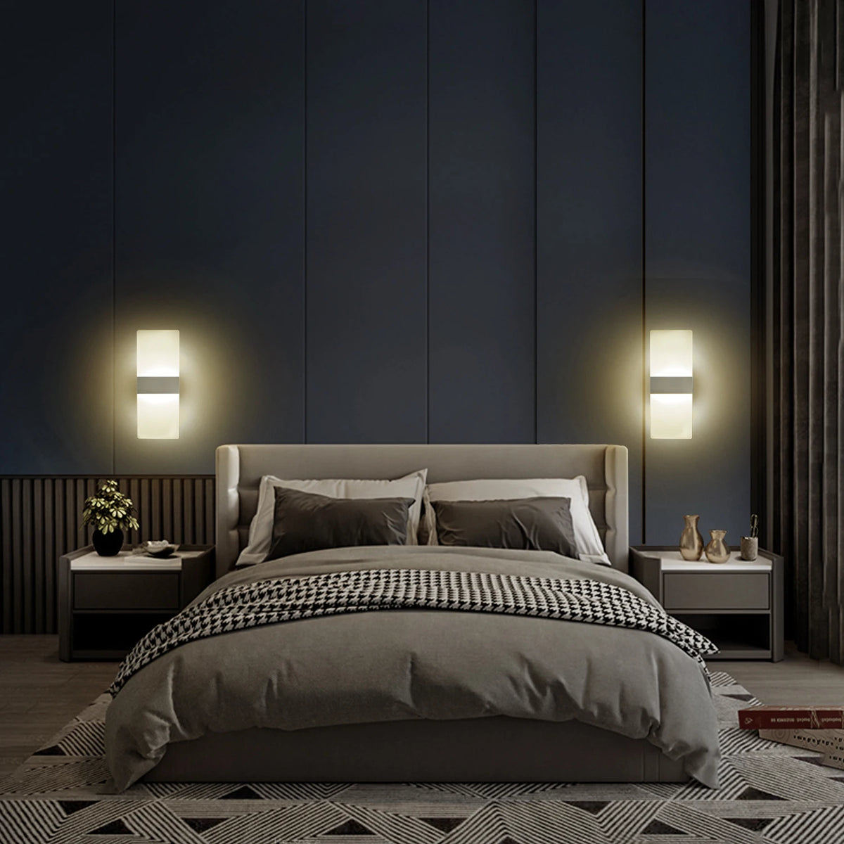 Modern Minimalist Aluminum Acrylic 12W LED Hardwire Wall Light – photo 3
