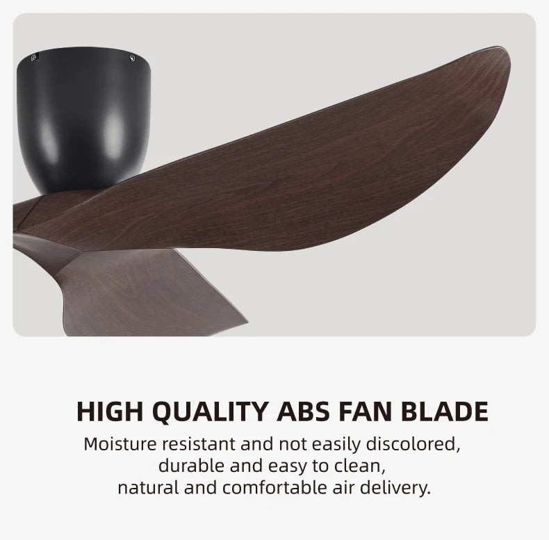 52-Inch 60-Inch Vintage Industrial DC Motor Ceiling Fan with Remote Control