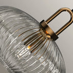 Modern Striped Glass Single Pendant Light