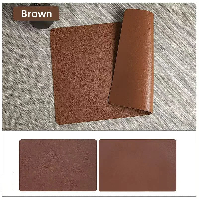 Reversible Waterproof Faux Leather Placemats