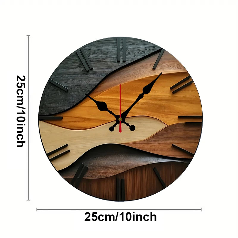 Nordic Silent Round Fiberboard Wall Clock