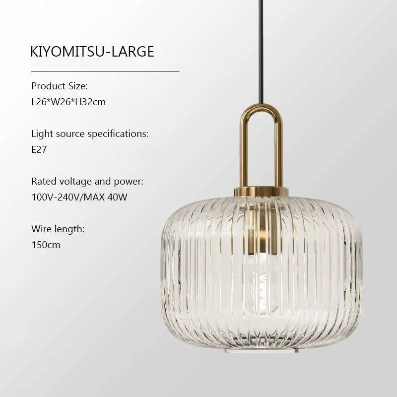Modern Striped Glass Single Pendant Light