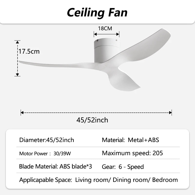 45-Inch 52-Inch Vintage Industrial Retro LED Ceiling Fan Light with Remote Control – photo 28
